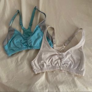Two Sports Bras with Adjustable Straps